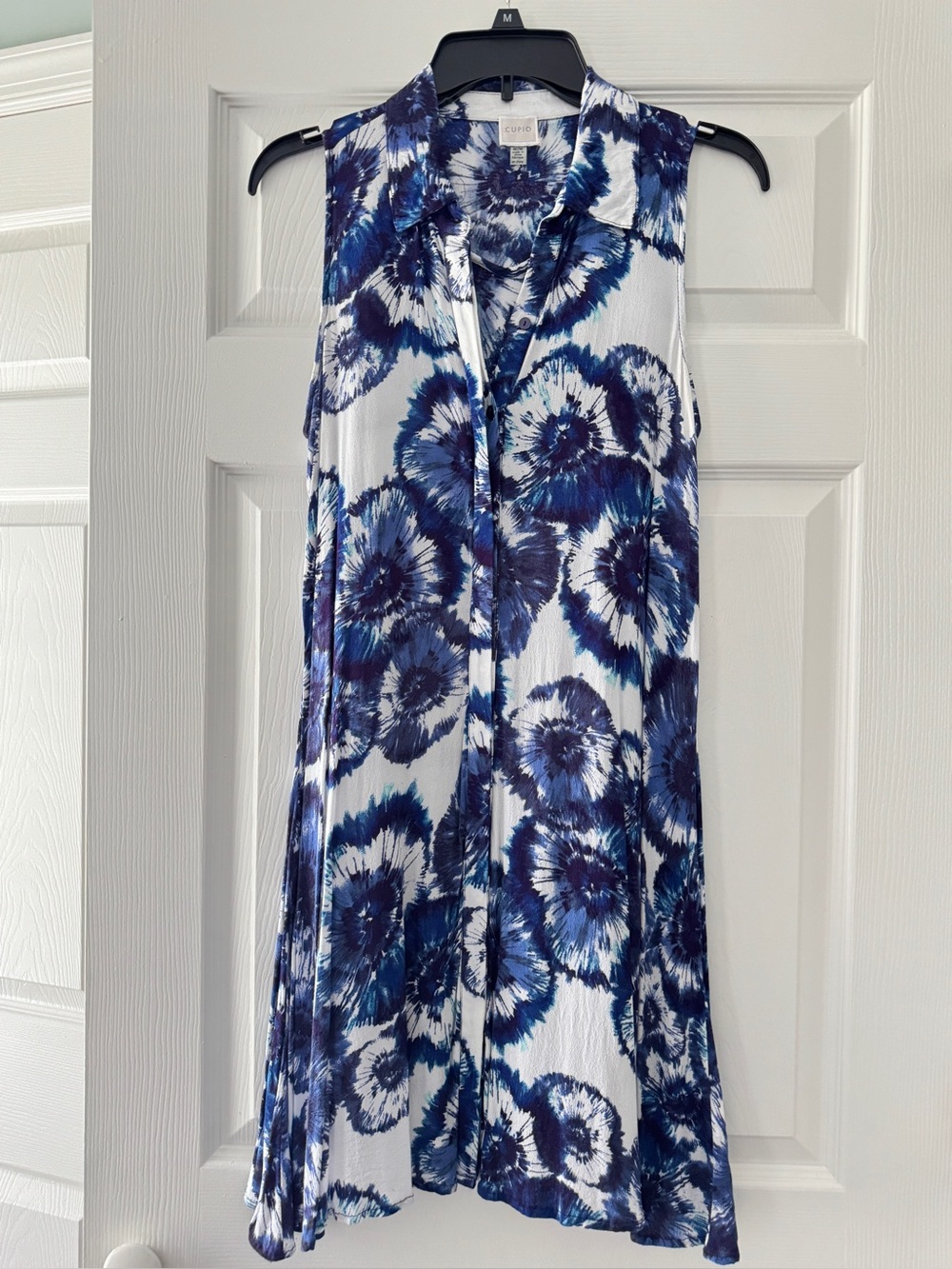 Flowy Sleeveless Blue Floral Dress by Cupid